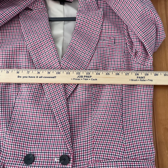 Talbots Pink, Black and Ivory Plaid Double Breasted Blazer - NWOT - Picture 15 of 15